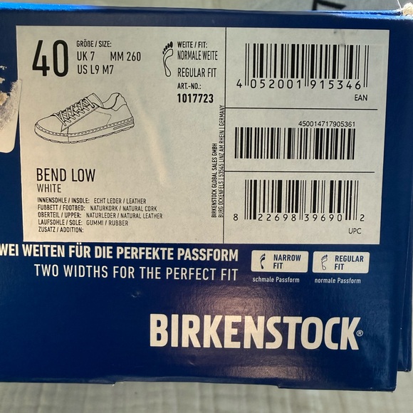 Birkenstock Bend Low Leather Sneakers Size 40 Regular/Wide - Picture 7 of 7
